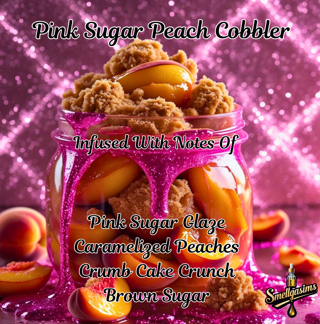 Pink Sugar 🩷 Peach Cobbler 🍑🥧