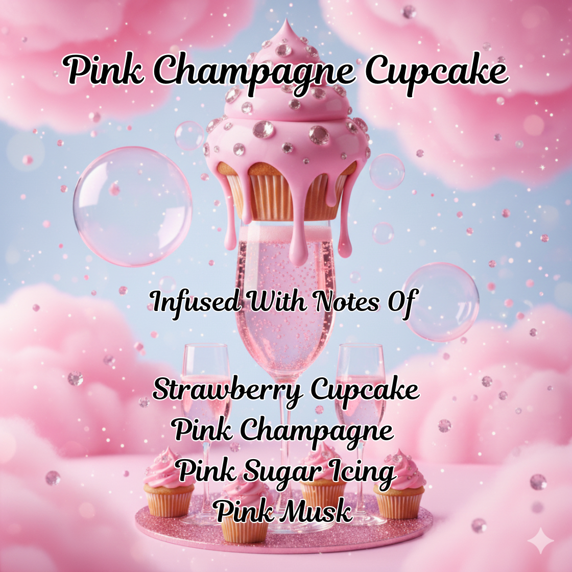 Pink Champagne Cupcake 🩷🥂🧁
