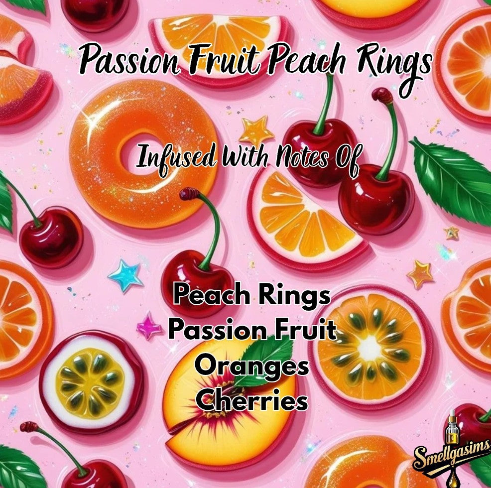 Passion Fruit Peach Rings 🍑🍒🍊